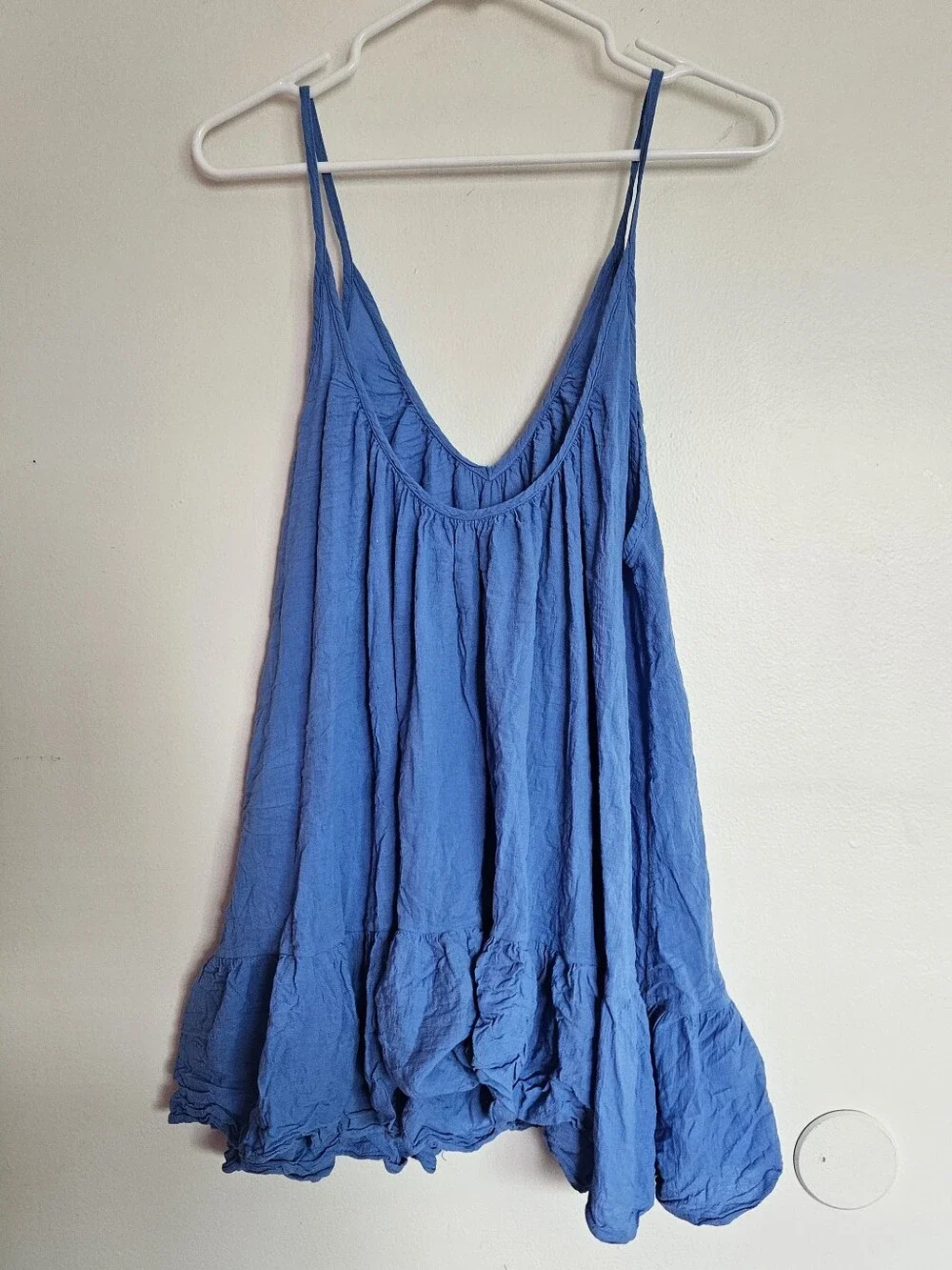 9 Seed St. Tropez Ruffle Mini Dress Coverup Yellow One Size Made in Cali